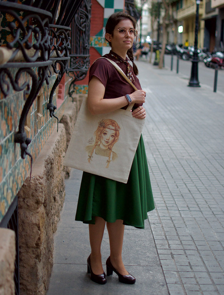 Tote Bag Anne with an E Color Natural