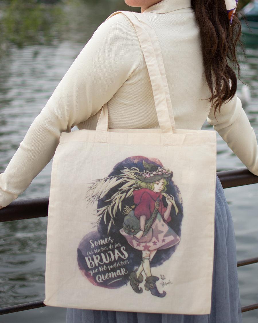 Tote Bag Feminist Witch Color Natural