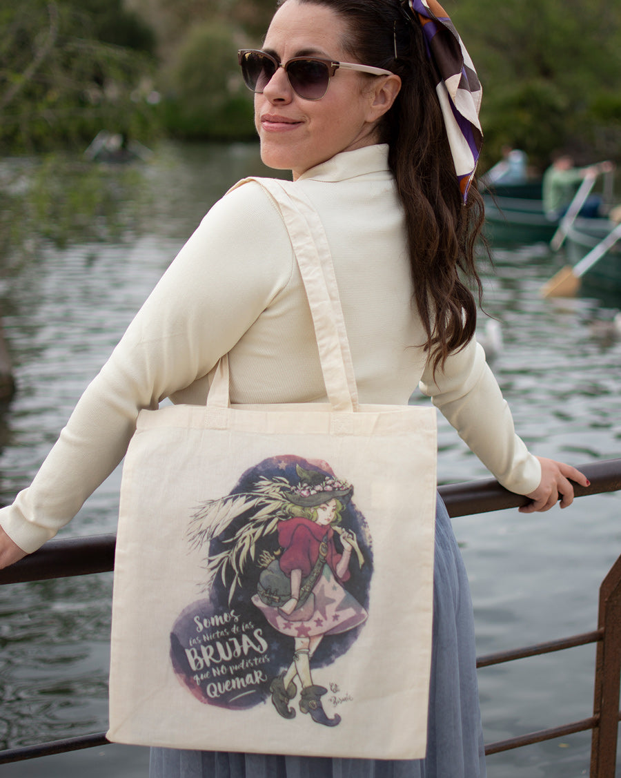 Tote Bag Feminist Witch Color Natural