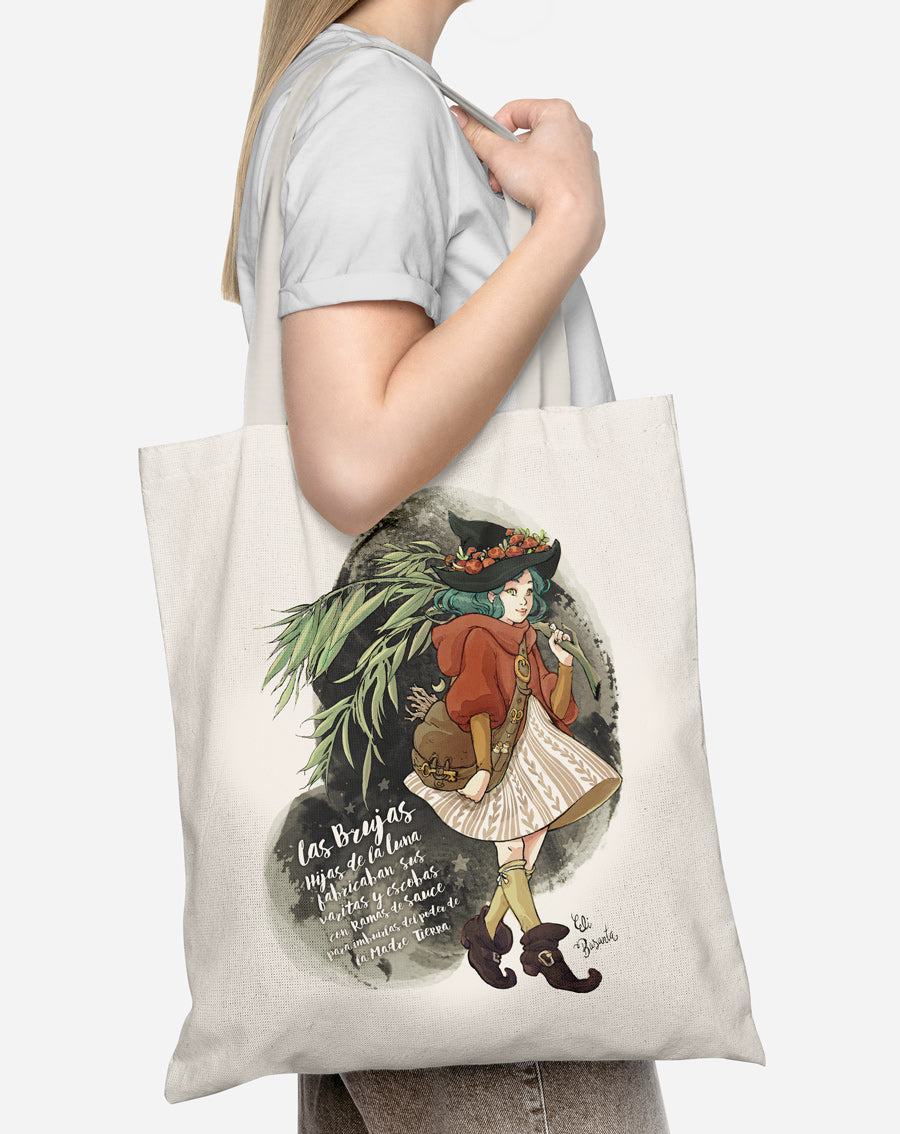 Tote Bag Rustic Witch Color Natural