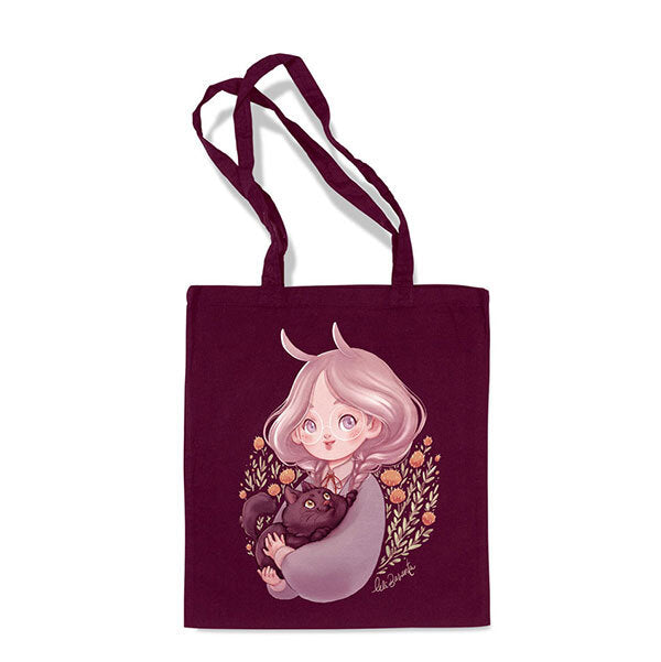 ToteBag Bunny y Cat Color Granate