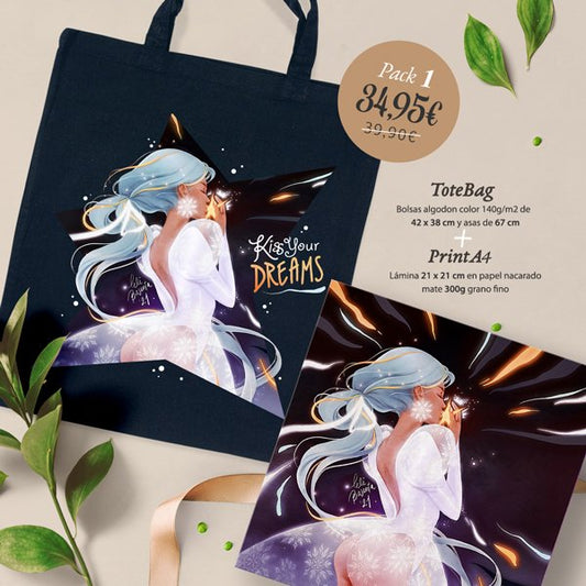 Pack Kiss the Star (ToteBag+Print)