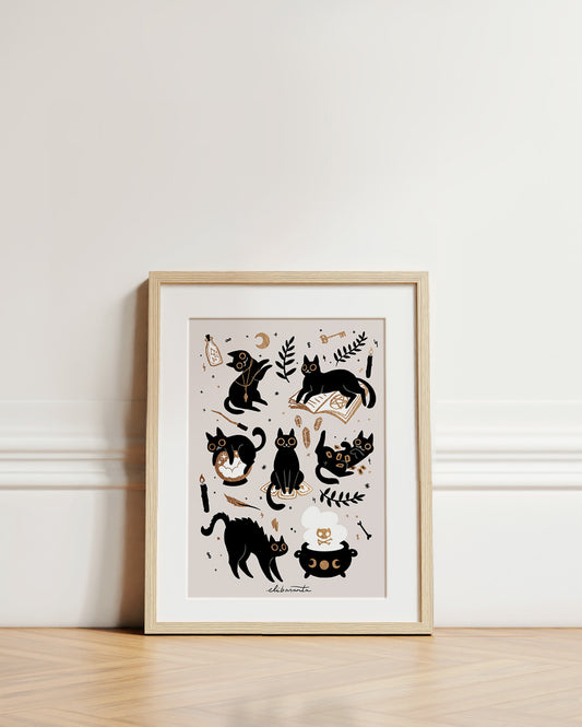 Lámina The Witch Naughty Cat A5 (Open Edition)