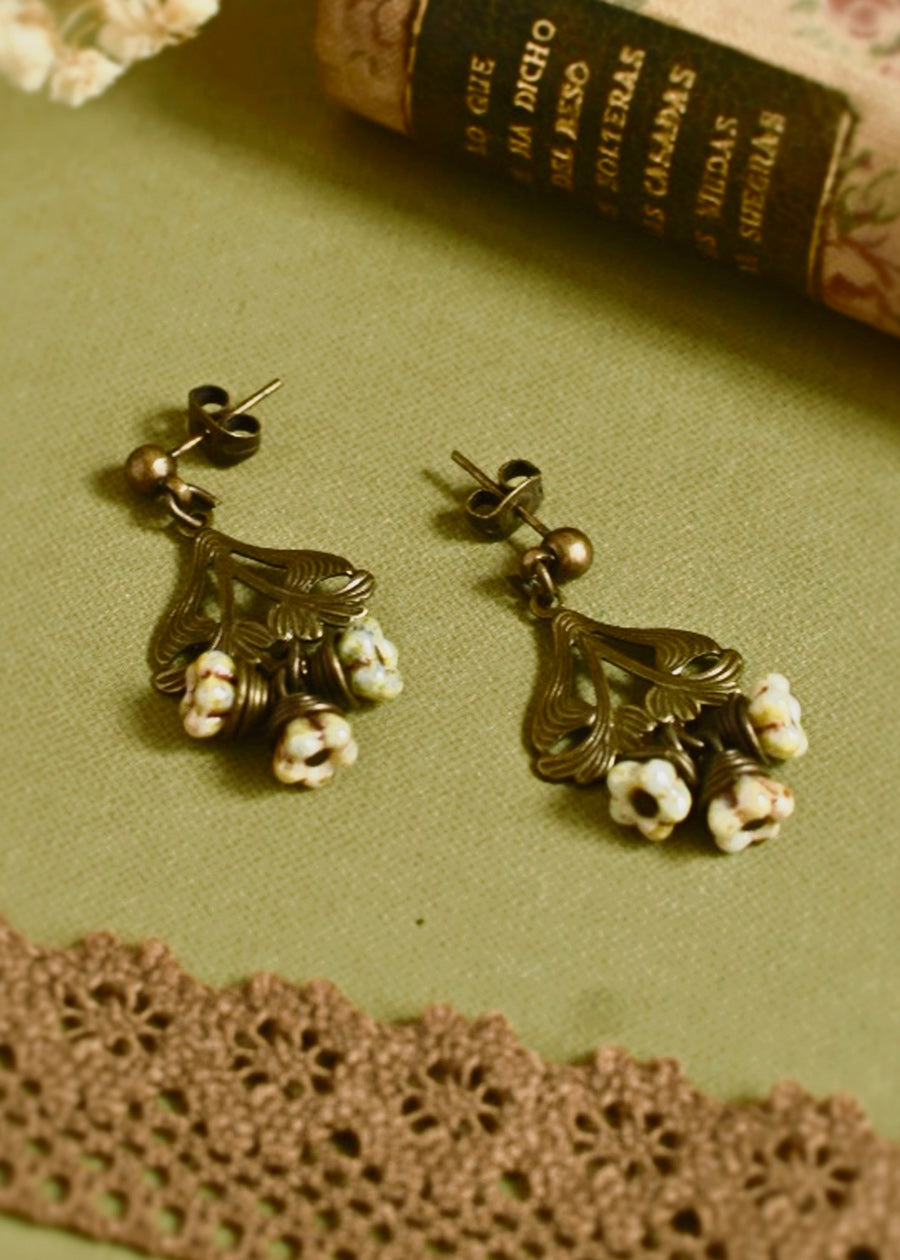 Pendientes flower triple