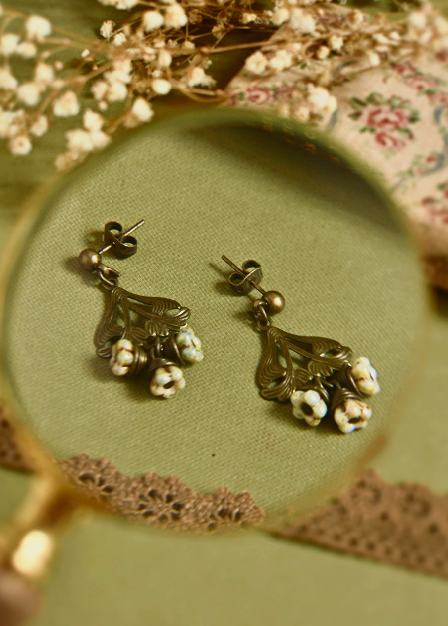 Pendientes flower triple