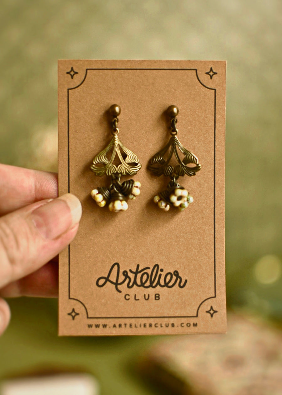 Pendientes flower triple