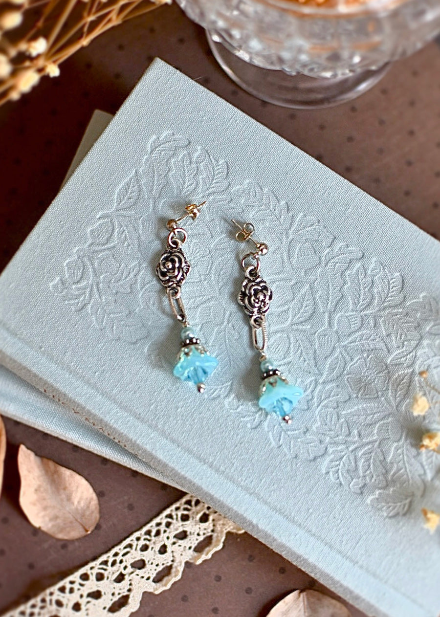 Pendientes Rosa de Versalles Plata