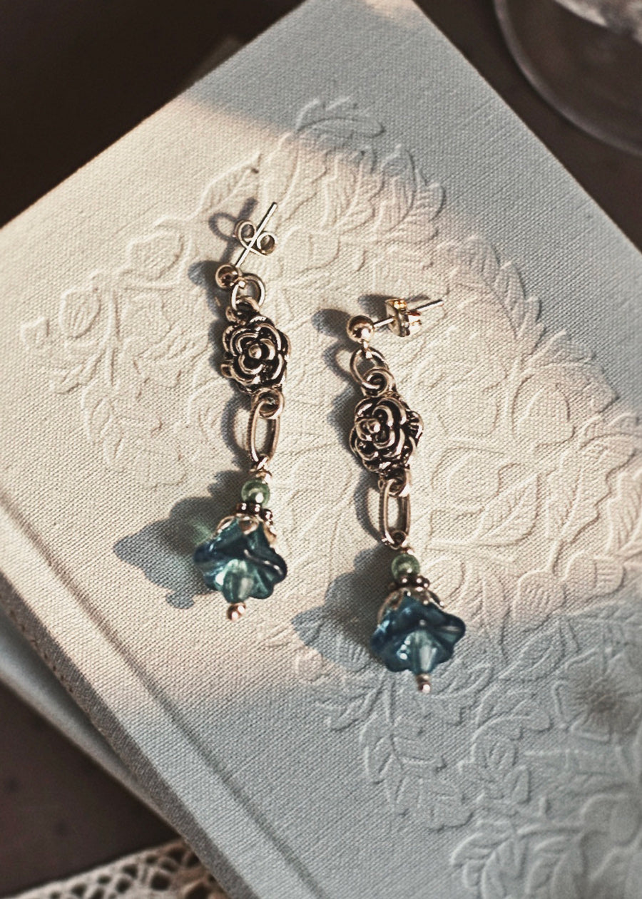 Pendientes Rosa de Versalles Plata