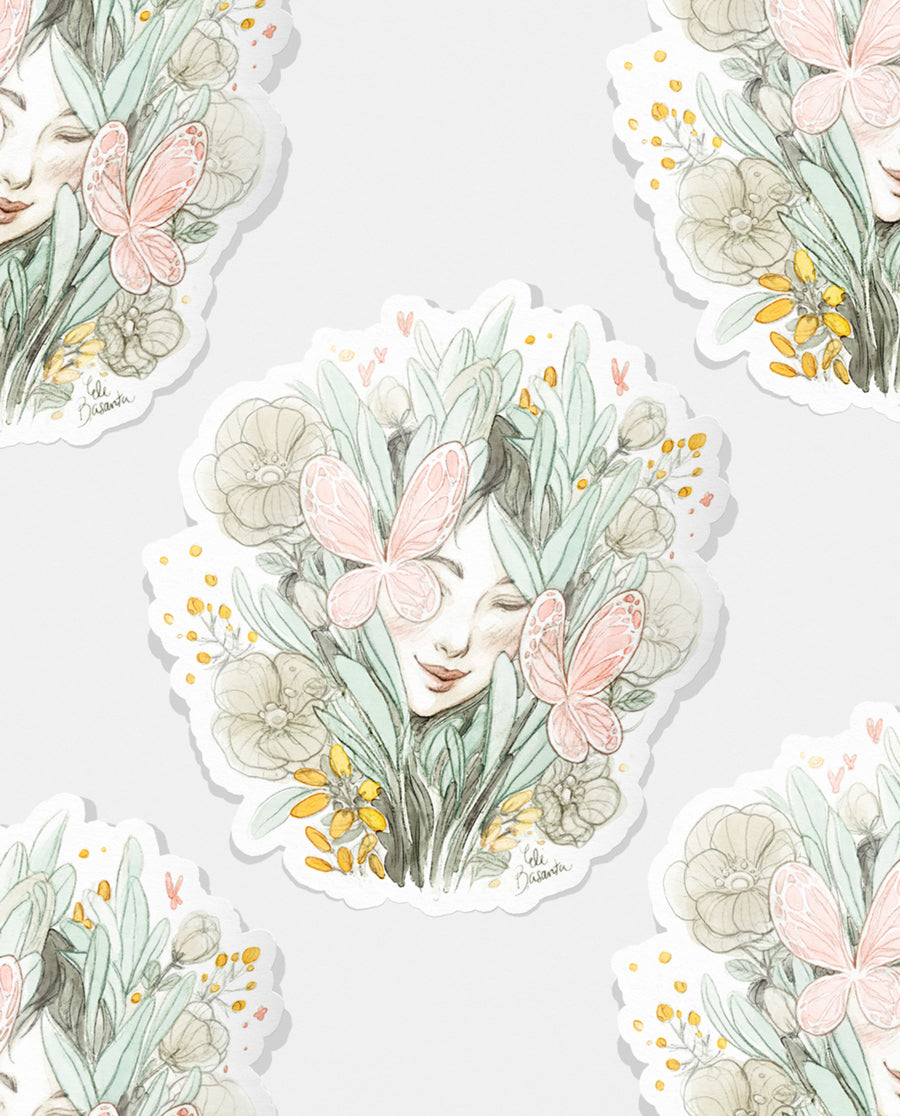Sticker Flora Metalizado