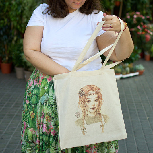 Tote Bag Anne with an E Color Natural