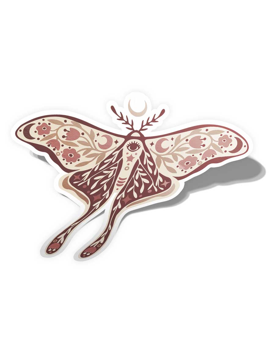 Sticker Polilla Lunar Metalizada