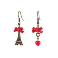 Pendientes París Carmín