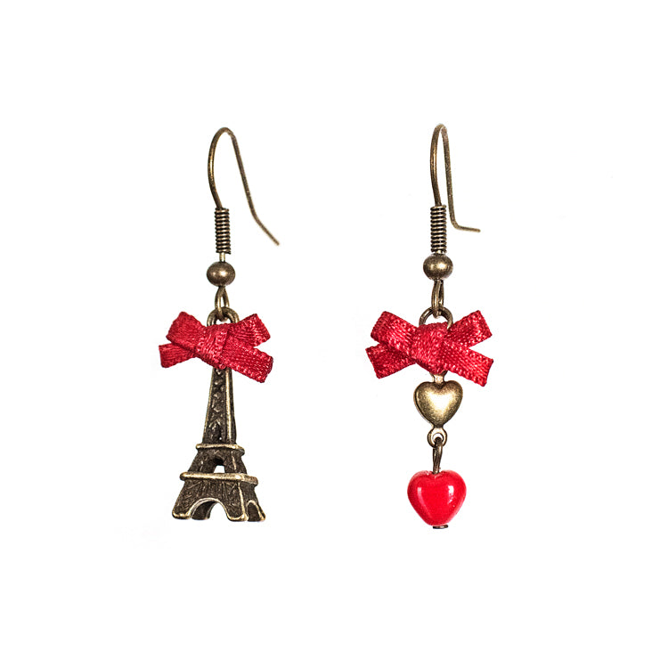 Pendientes París Carmín
