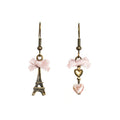Pendientes París Rosa Perla