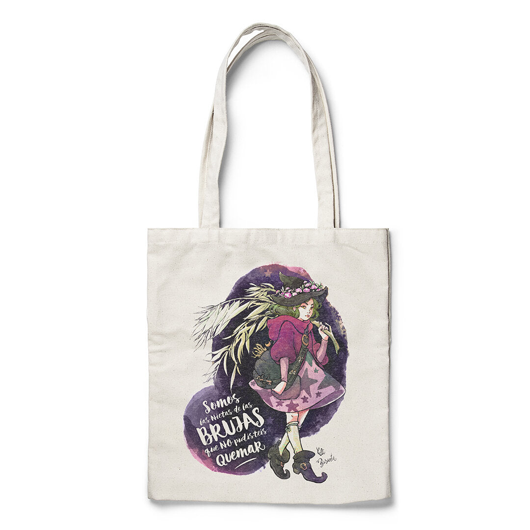 Tote Bag Feminist Witch Color Natural